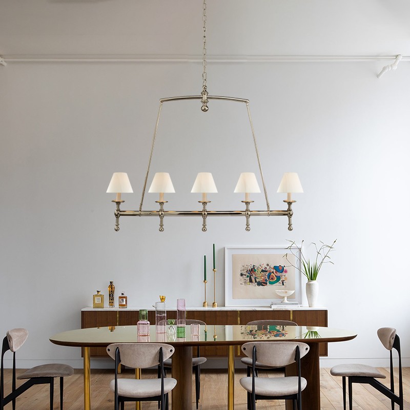 Selene Farmhouse Classic Linear Chandelier For Dining Table