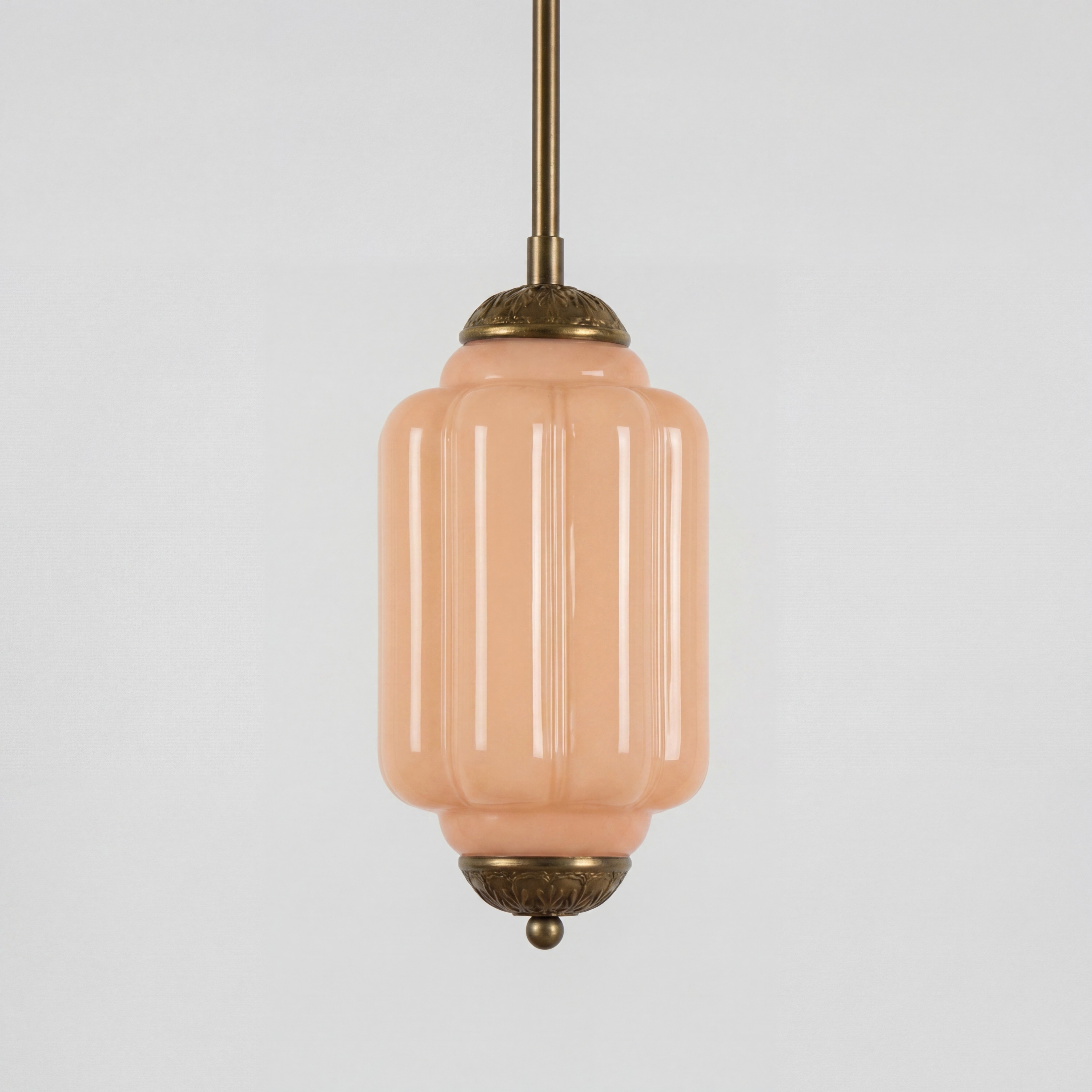 Cyrilith Farmhouse Pumpkin Glass Eloise Pendant Light