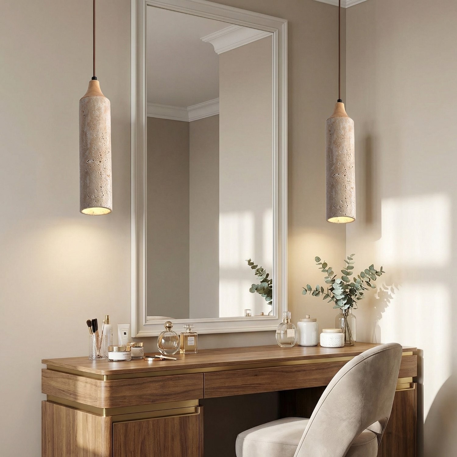 Blair Wabi-Sabi Mini Travertine Pendant Lamp