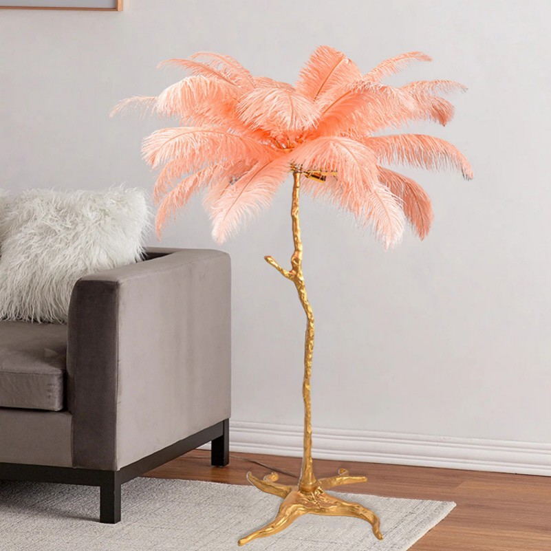 Aita Ostrich Feather Floor Lamp