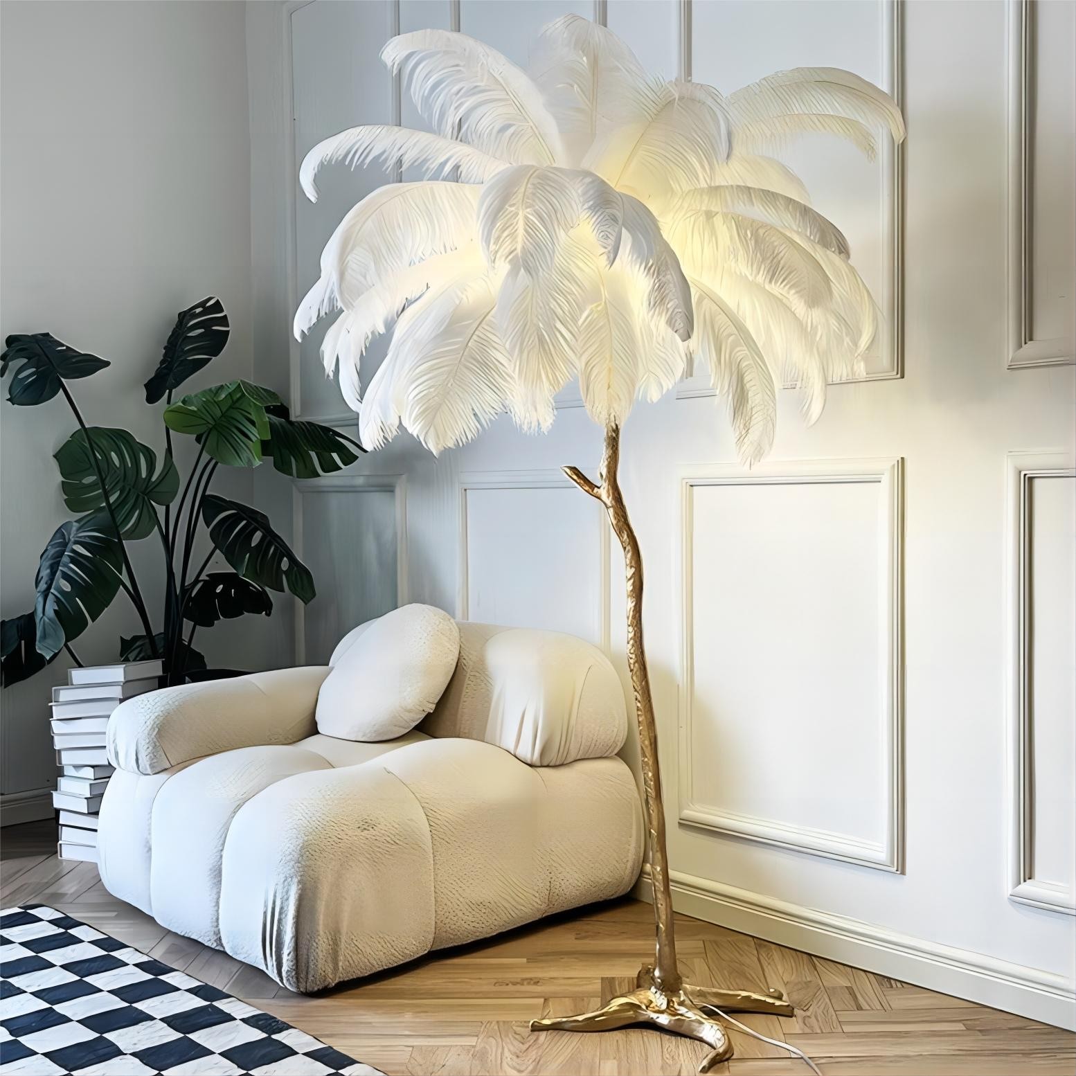 Aita Ostrich Feather Floor Lamp