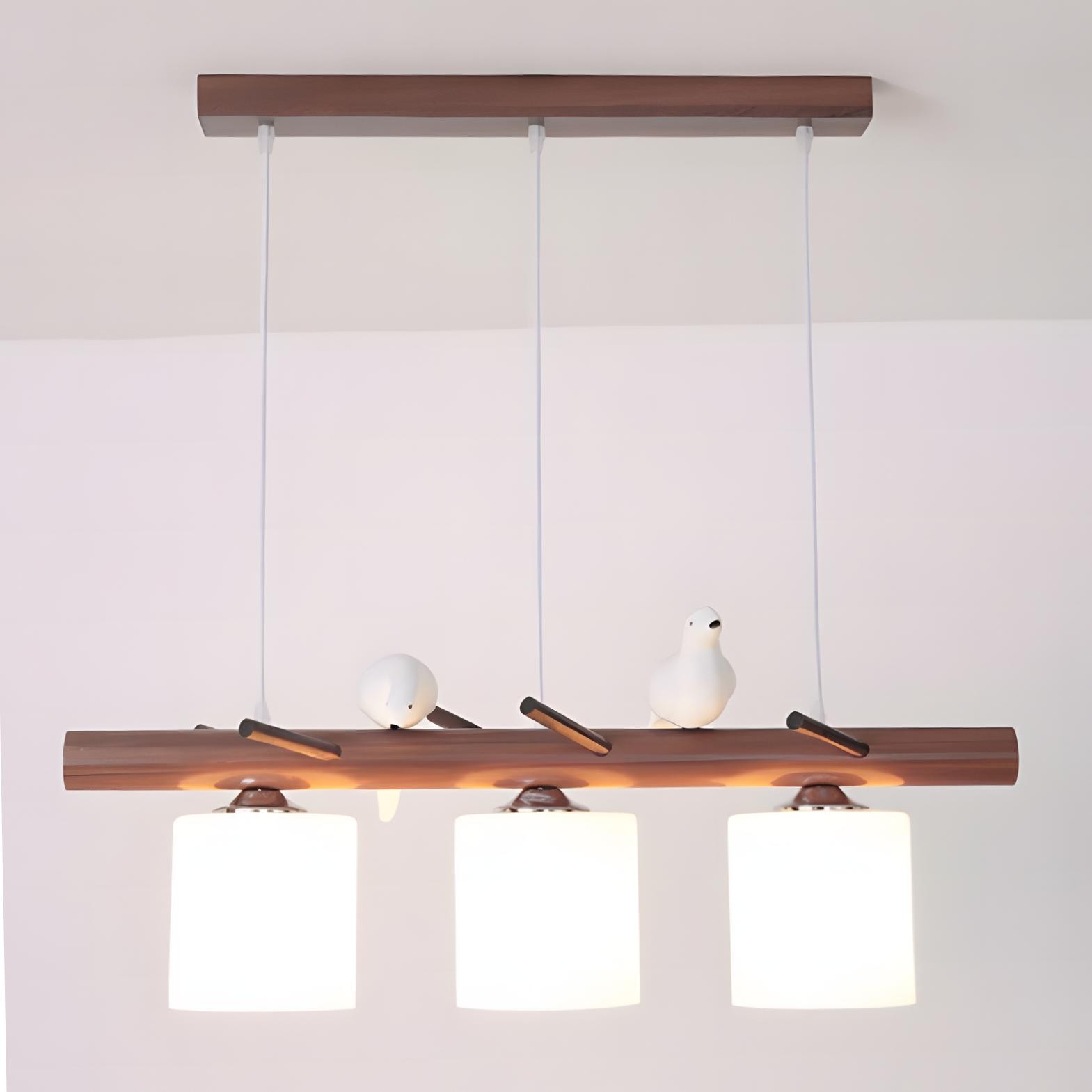 Bird Wooden Chandelier