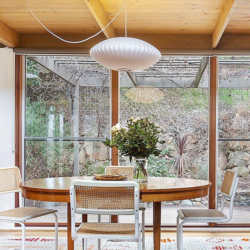 Leocadia White Saucer Nelson Bubble Pendant Light