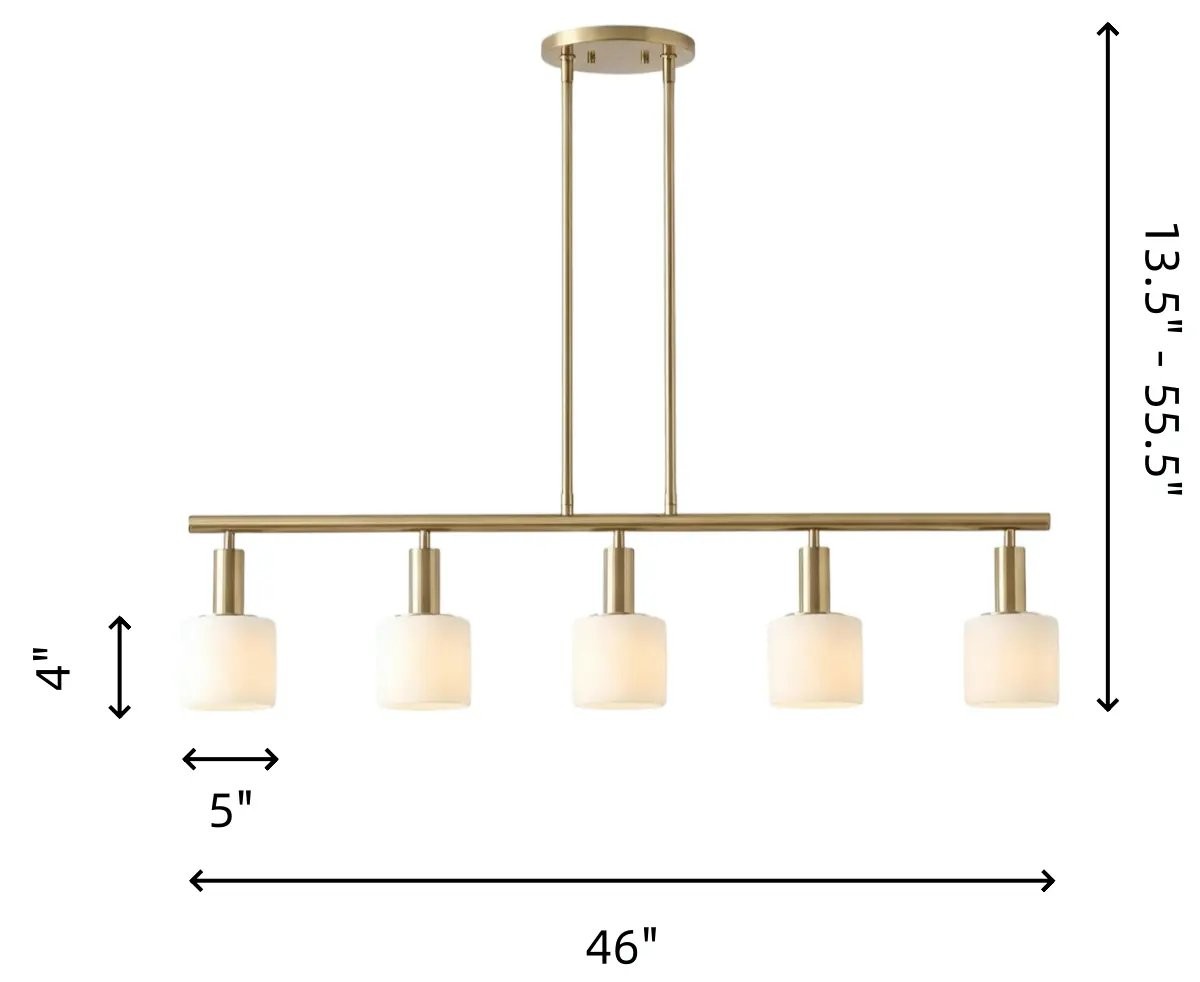 Aura Modern Linear Porcelain Chandelier