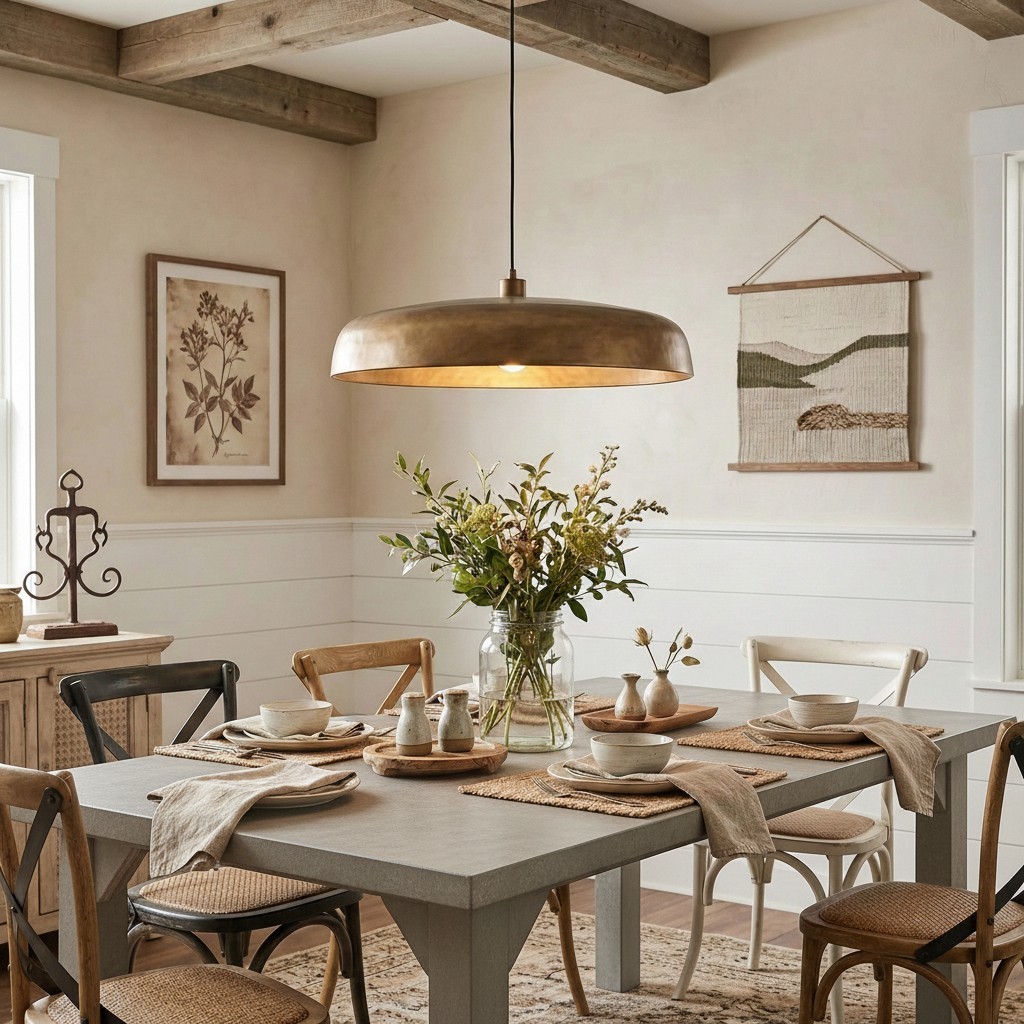 Aeloria Industrial Metal dome Pendant Light