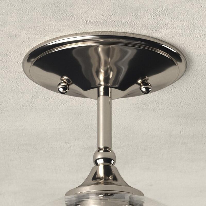 Thyran Farmhouse Small Globe Clear Glass Flush Mount Ceiling Light