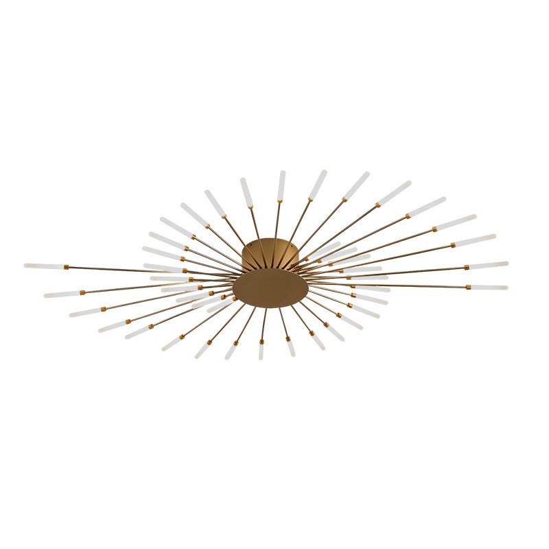 Pranika Modern Sputnik LED Fireworks Semi Flush Mount Ceiling Light