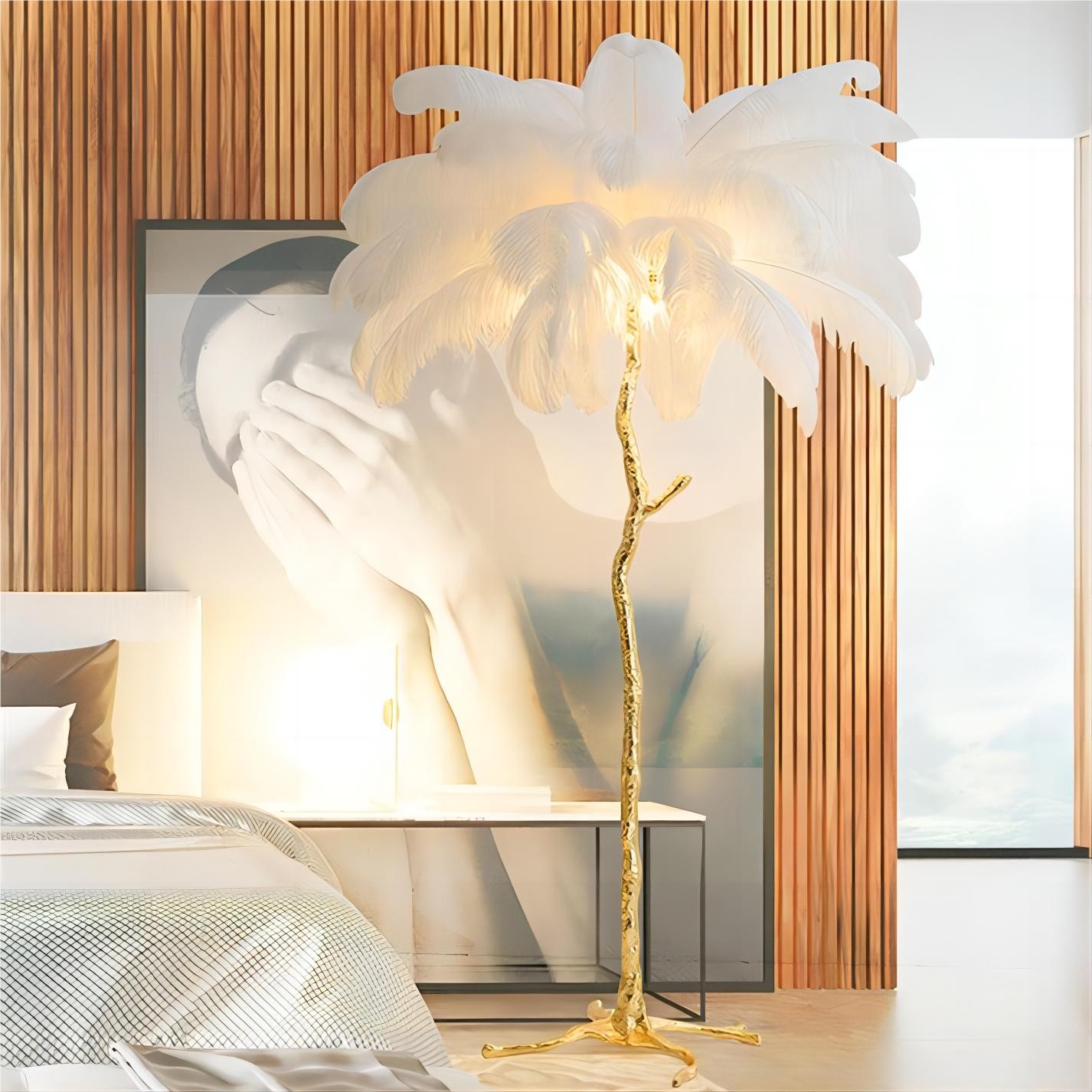 Aita Ostrich Feather Floor Lamp