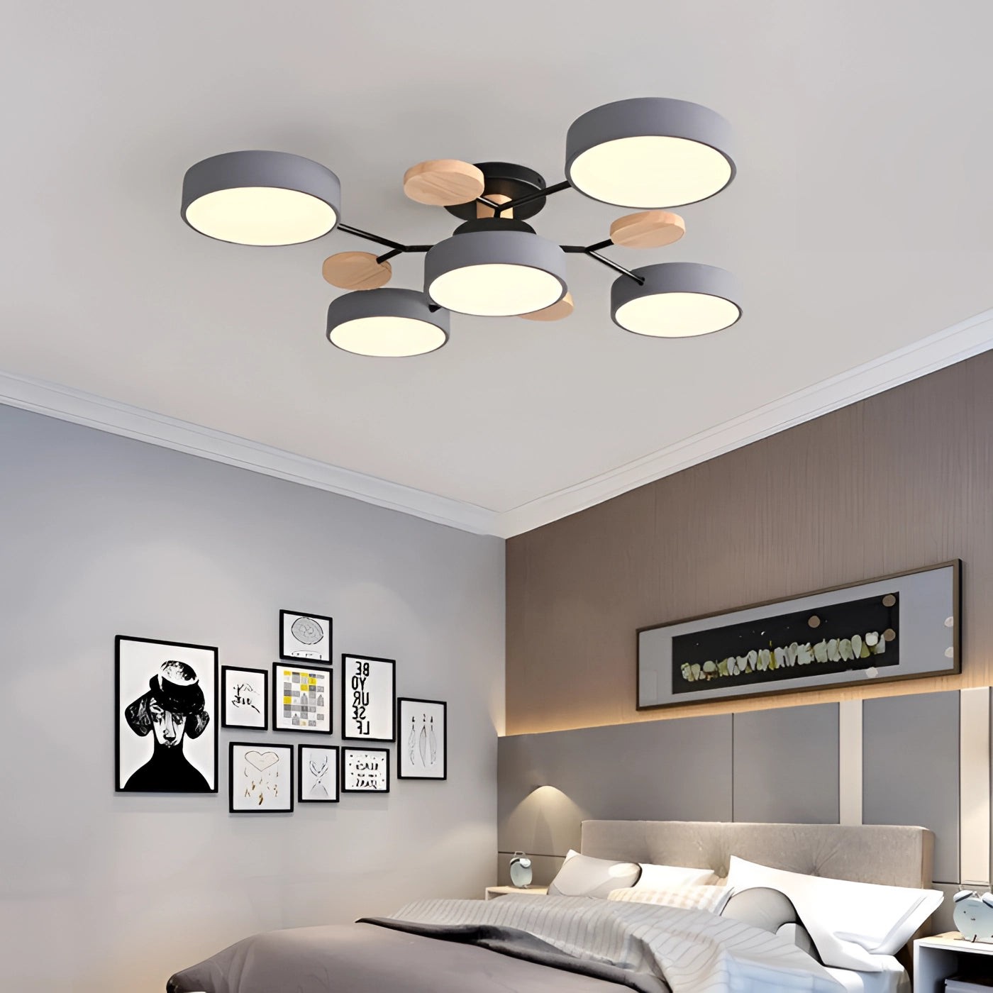 Phelith Scandinavian Round Molecule Branch Led Ceiling Light