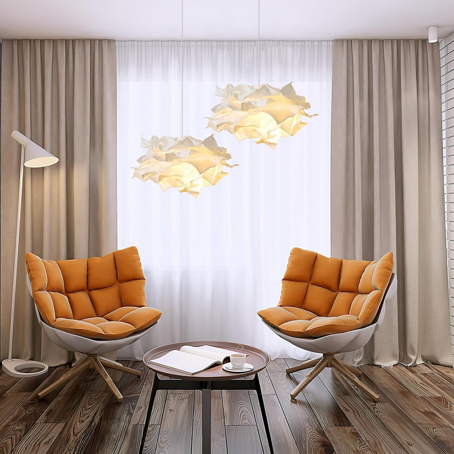 Carrow White Cloud Paper Pendant Lamp