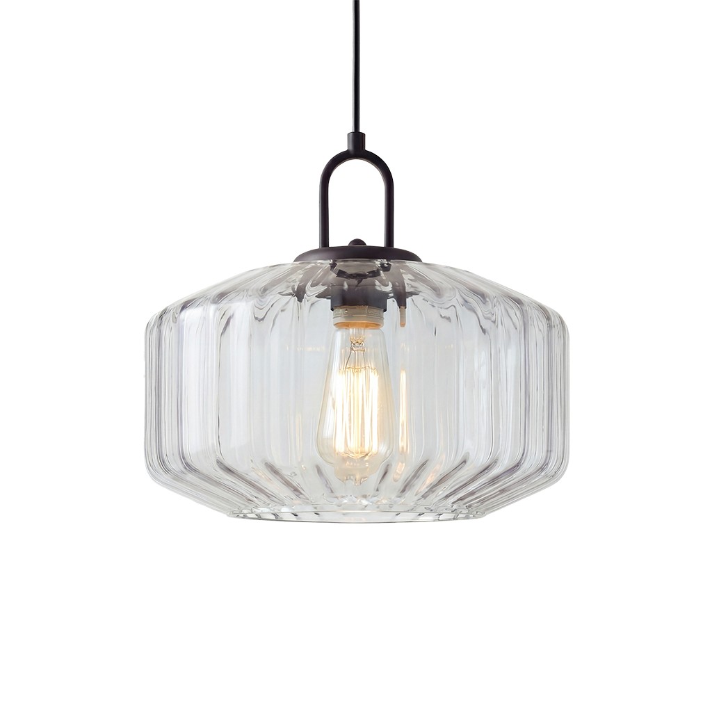 Ivan Vintage Handmade Striped Glass Pendant Light