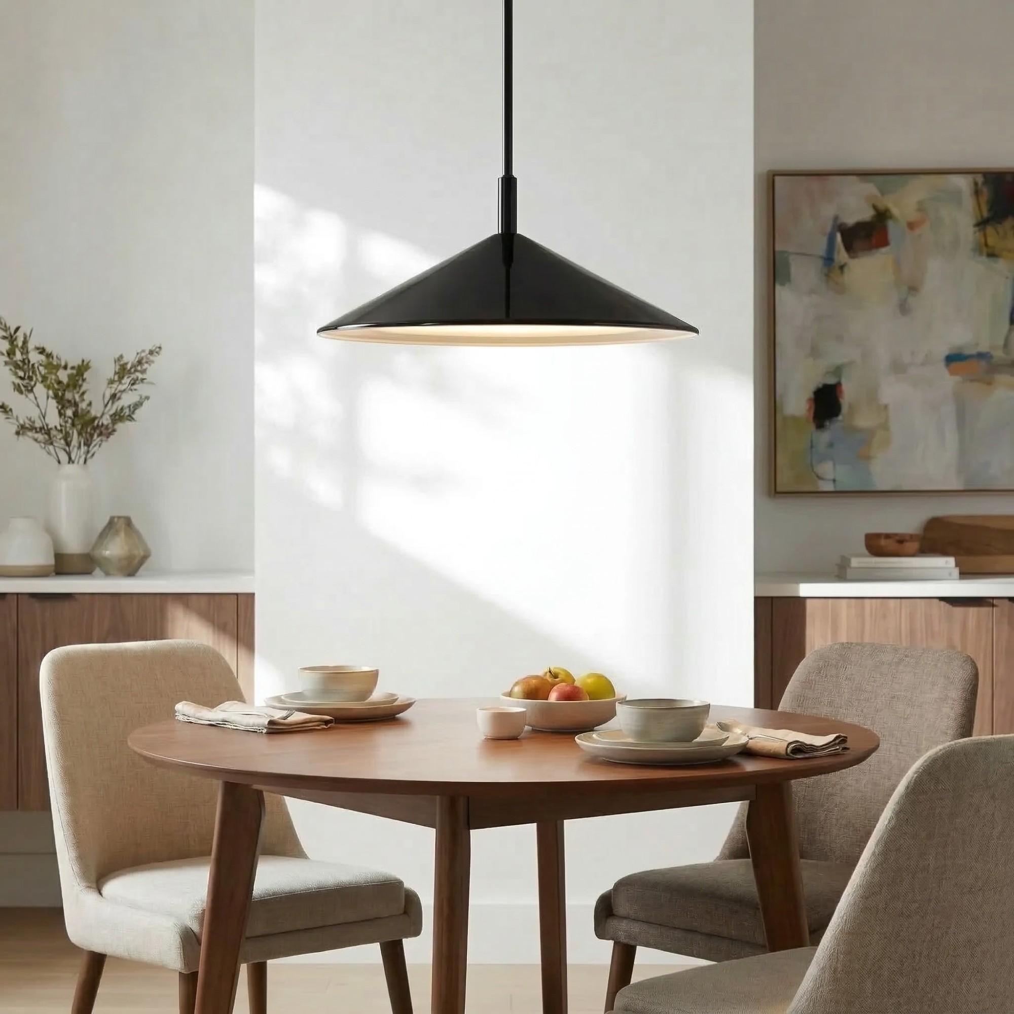 Tegan Scandinavian Cone Shaped Metal Pendant Light