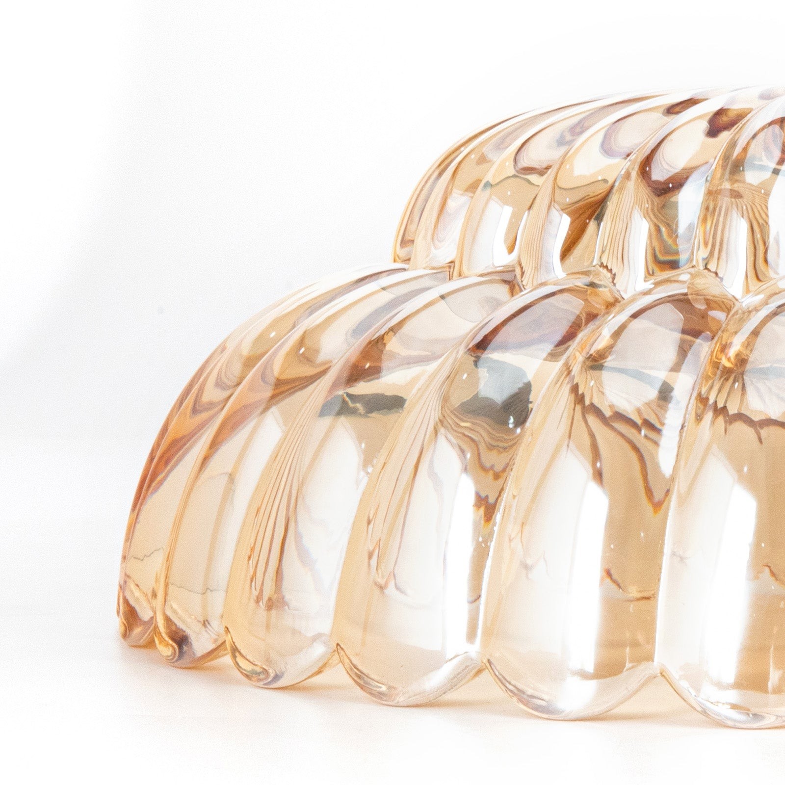 Fyxar Clear Glass Scalloped Flush Mount Light