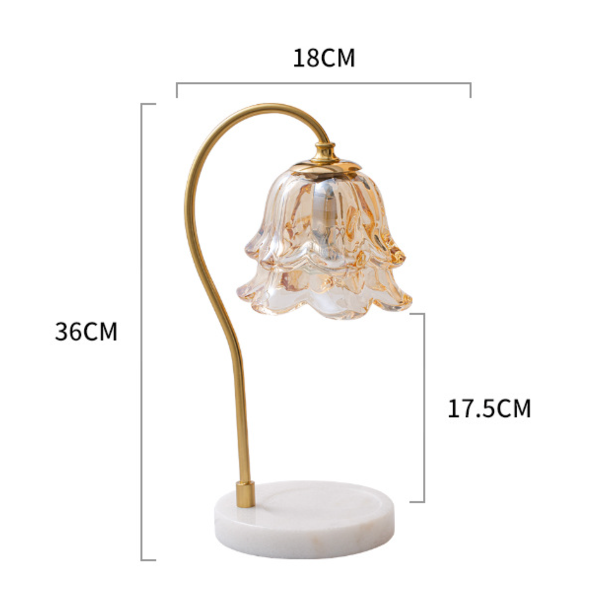 Keya Flower Dimmable Melted Wax Marble Glass Table Lamp
