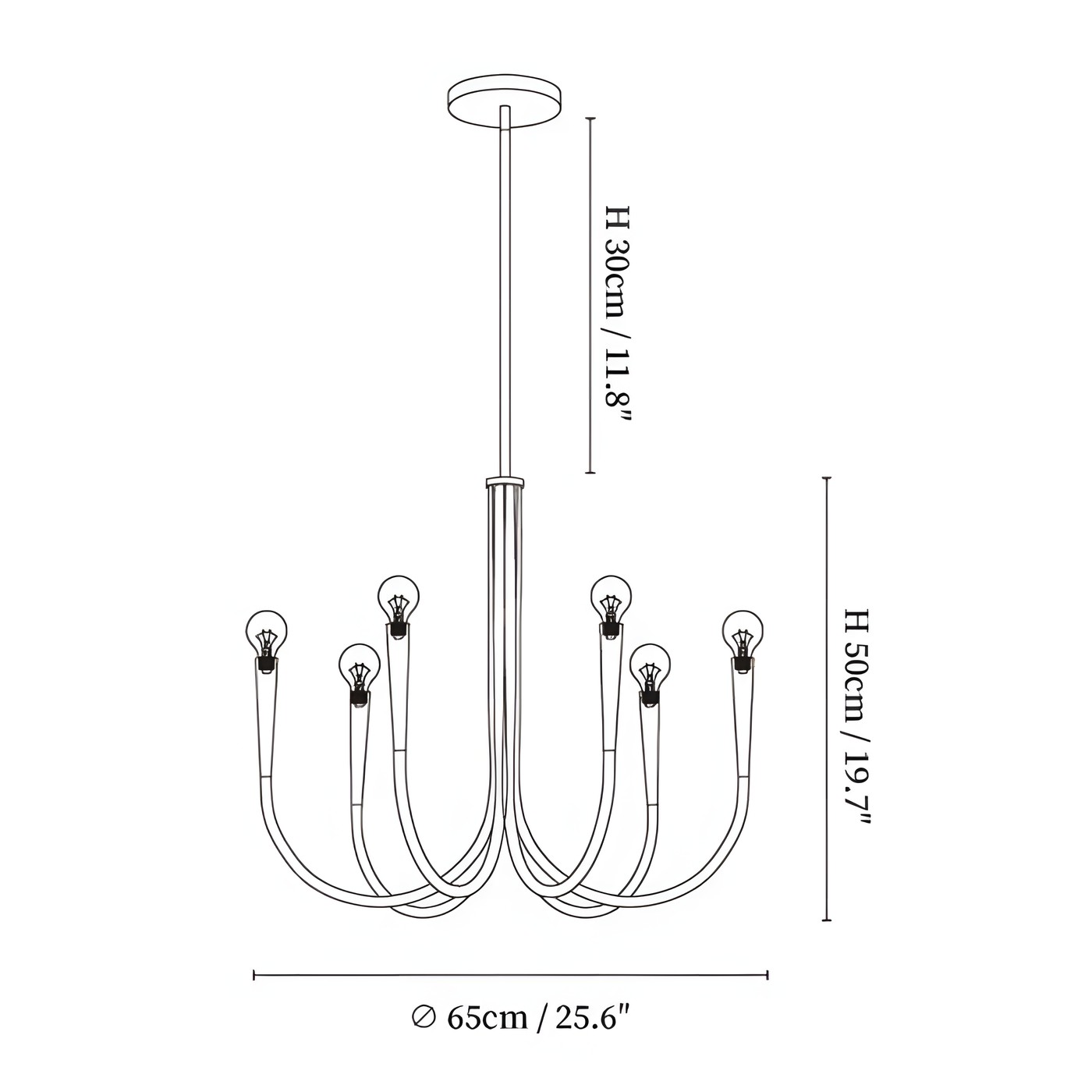Luren Light Luxury Candle Iron Branch Chandelier