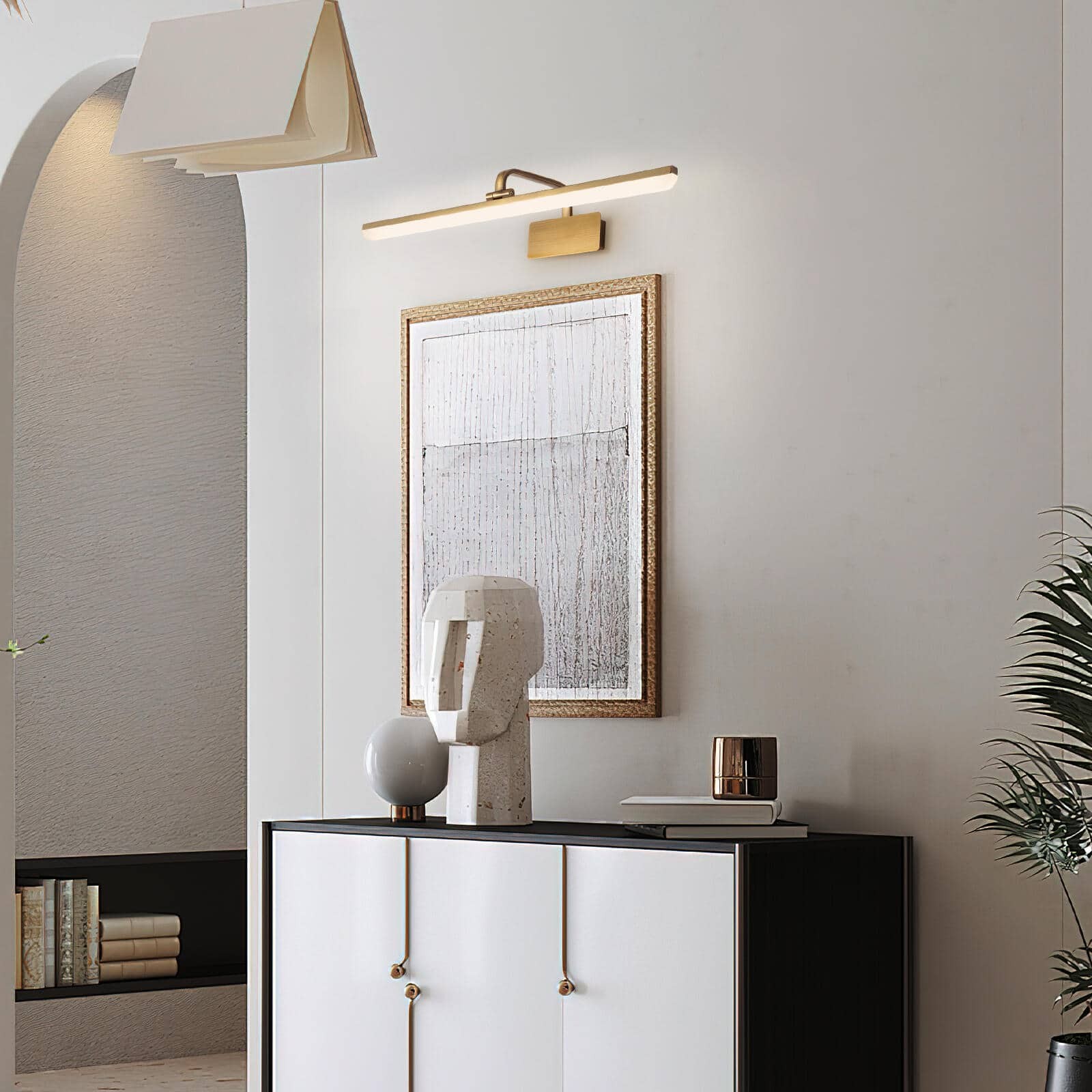 Jaryn Rustic LED Bar Brass Wall Light