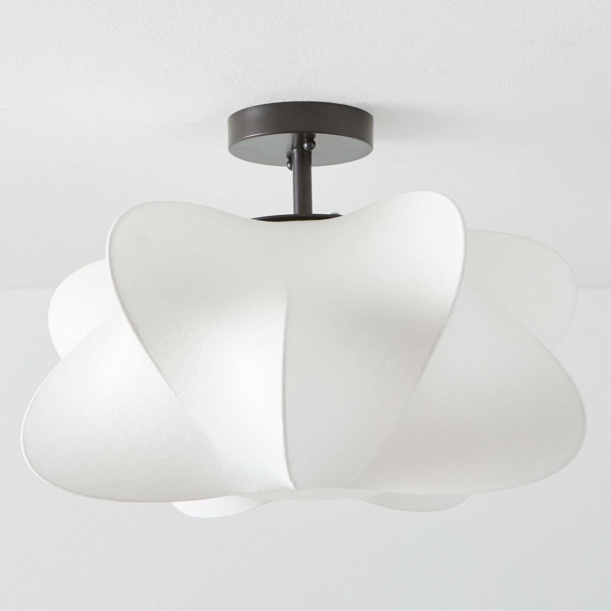 Jaxorix Wabi Sabi White Silkworm Cocoon Ceiling Light