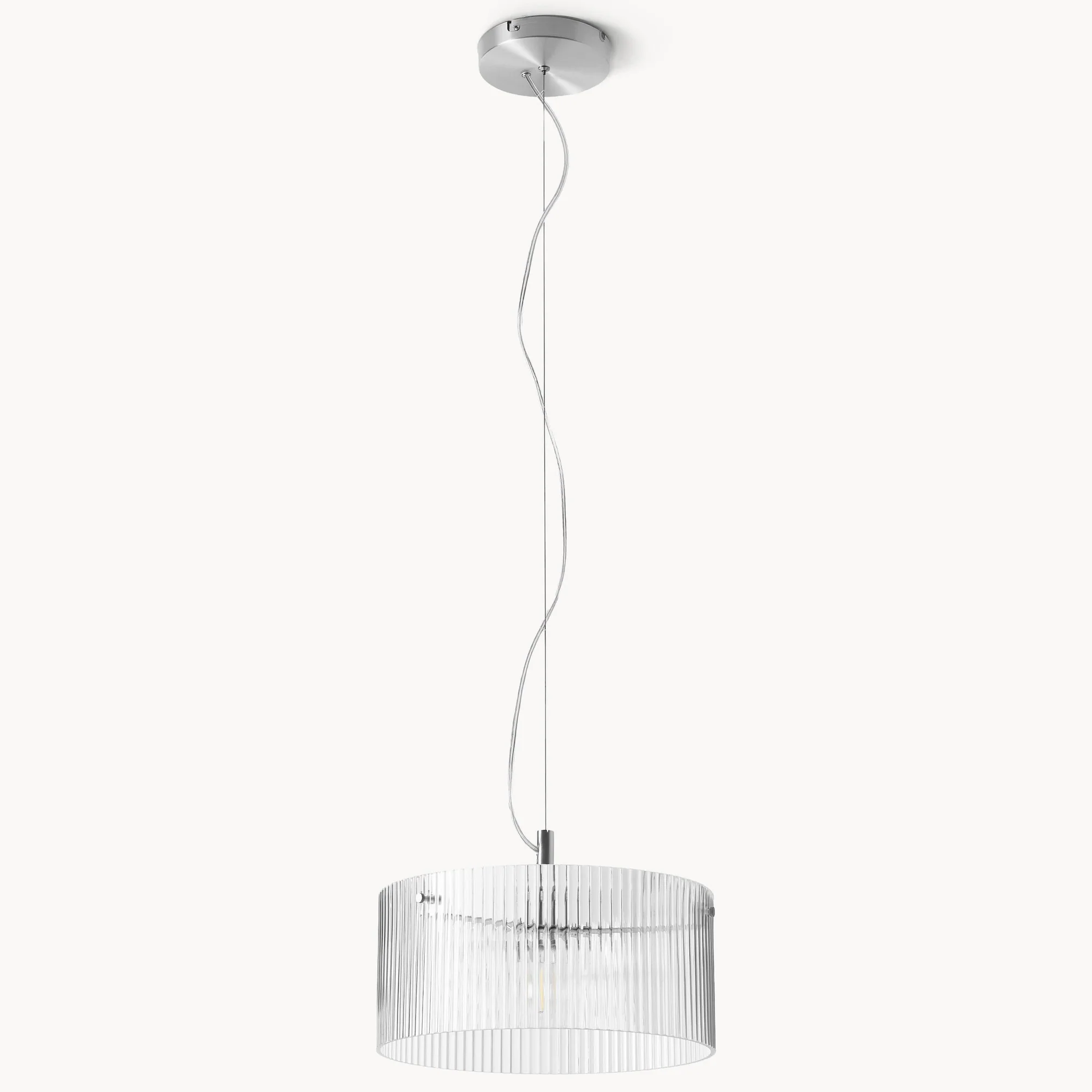 Erisen Farmhouse Ribbed Glass Pendant Light