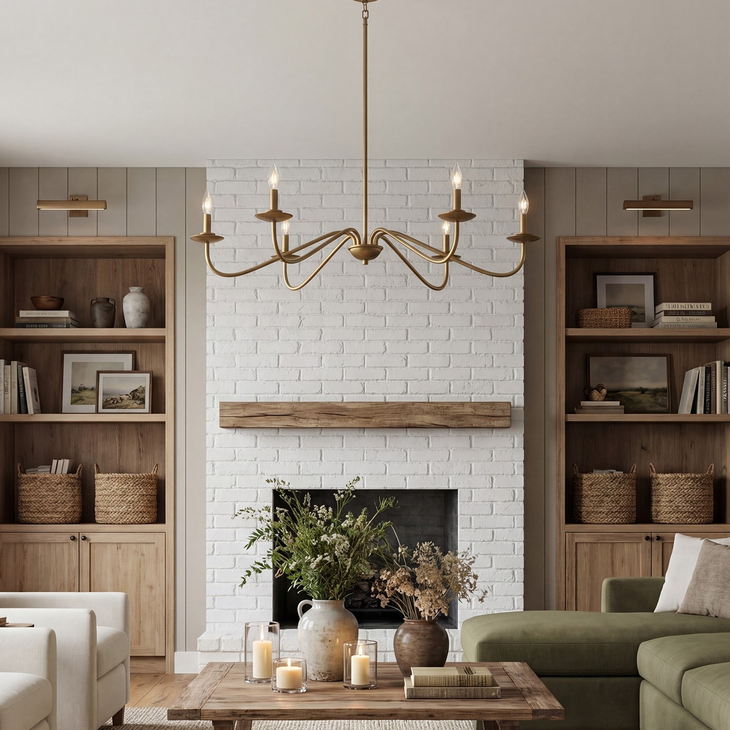 Charis Rustic 5 Light Metal Chandelier