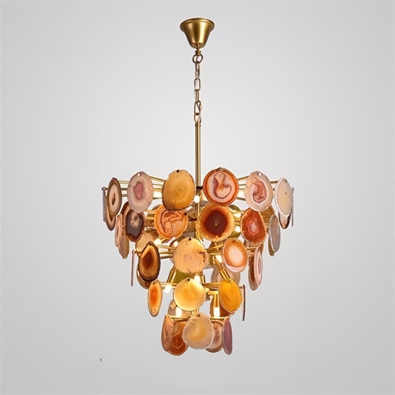 Gideon Slice Agate Tower Chandelier