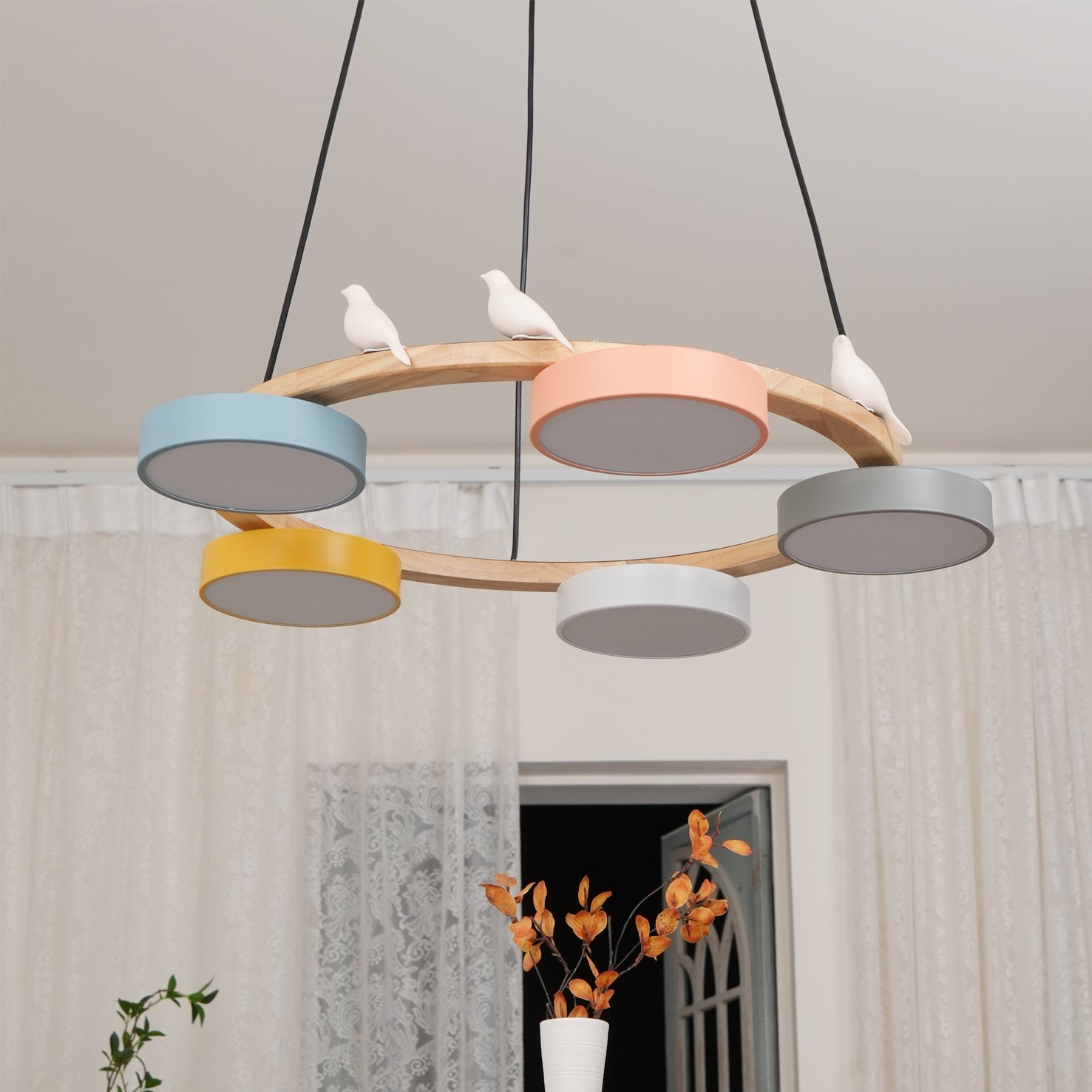 Myrithor Macarons Bird Woon Round Chandelier