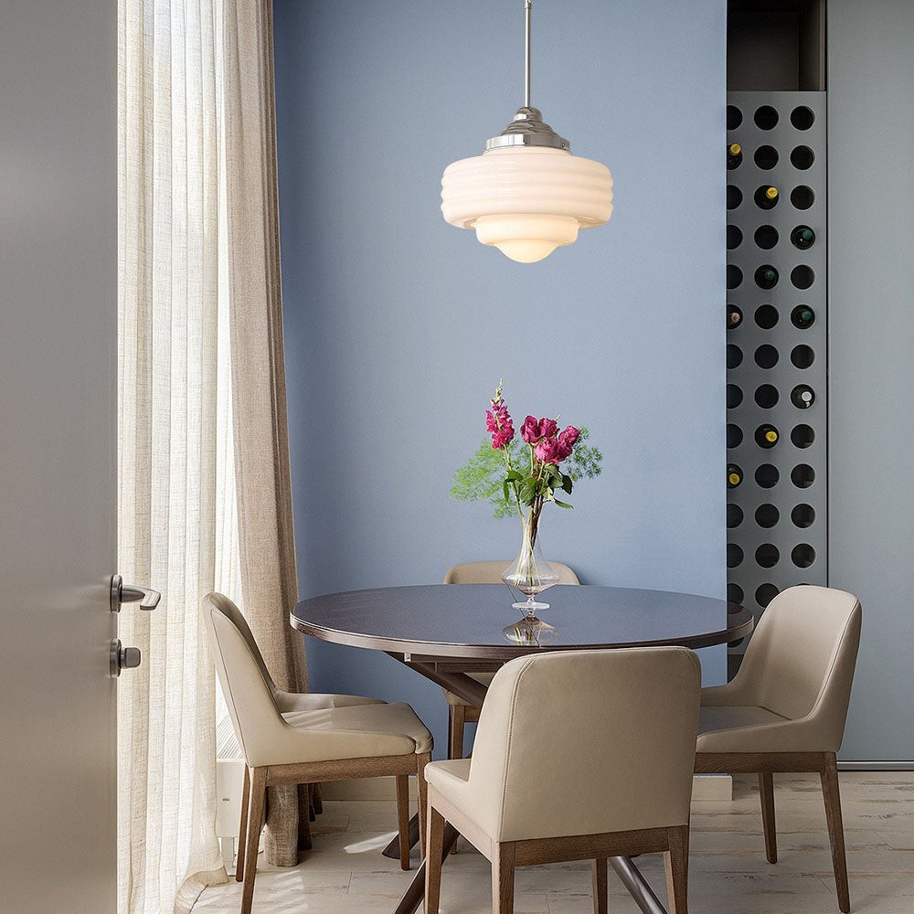 Bastian White Glass Multi Layers Pendant Lights