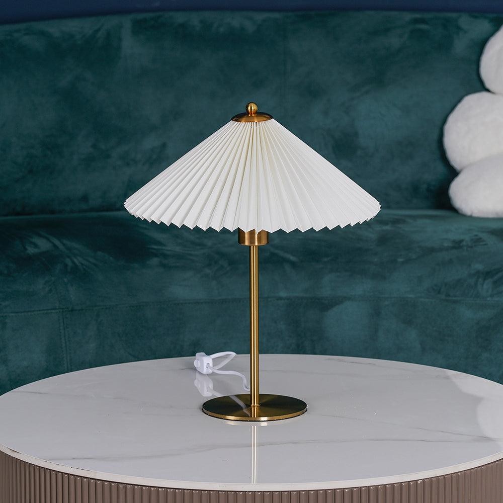Isha Pleated Shade Table Lamp