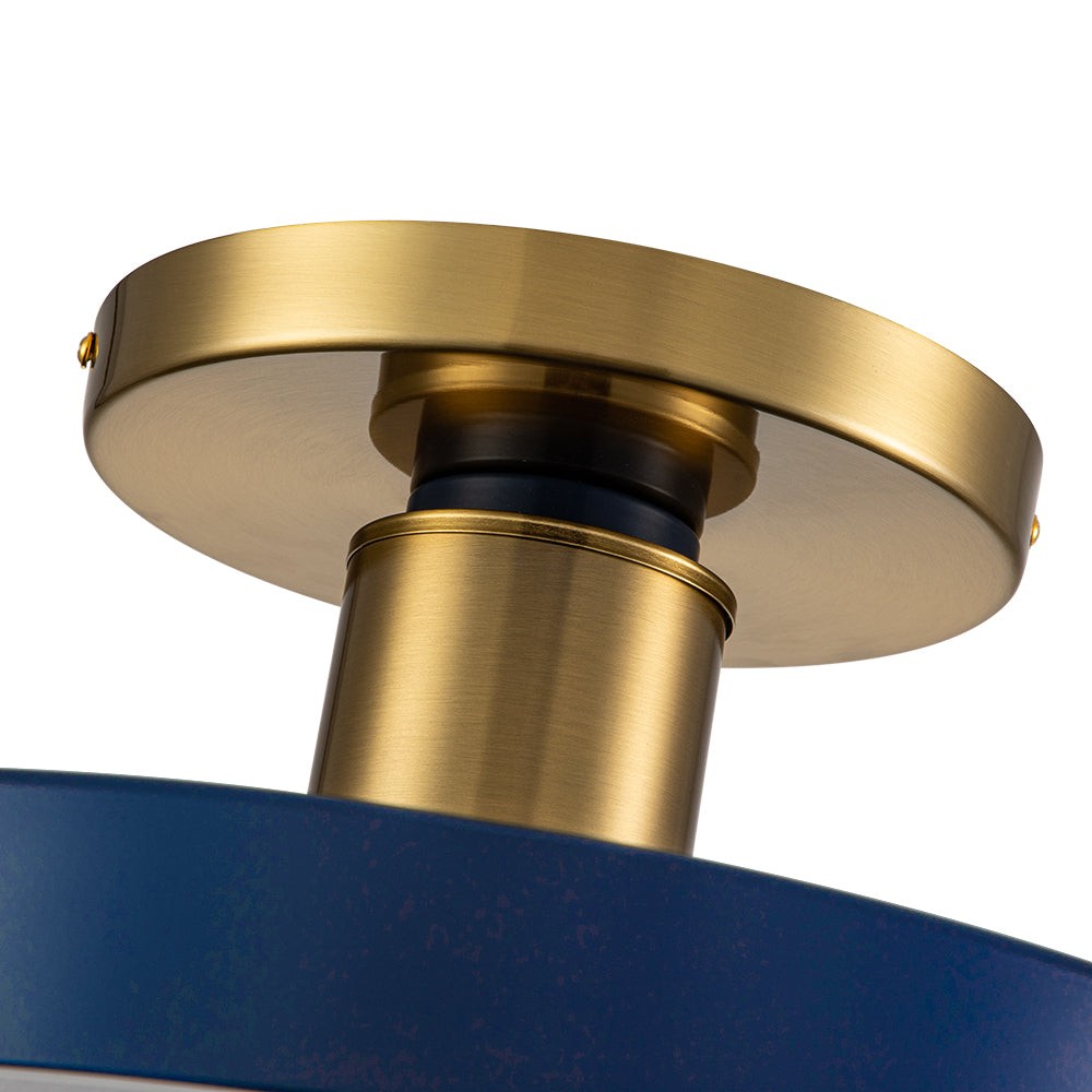 Galion Blue Crylic Round Ceiling Light
