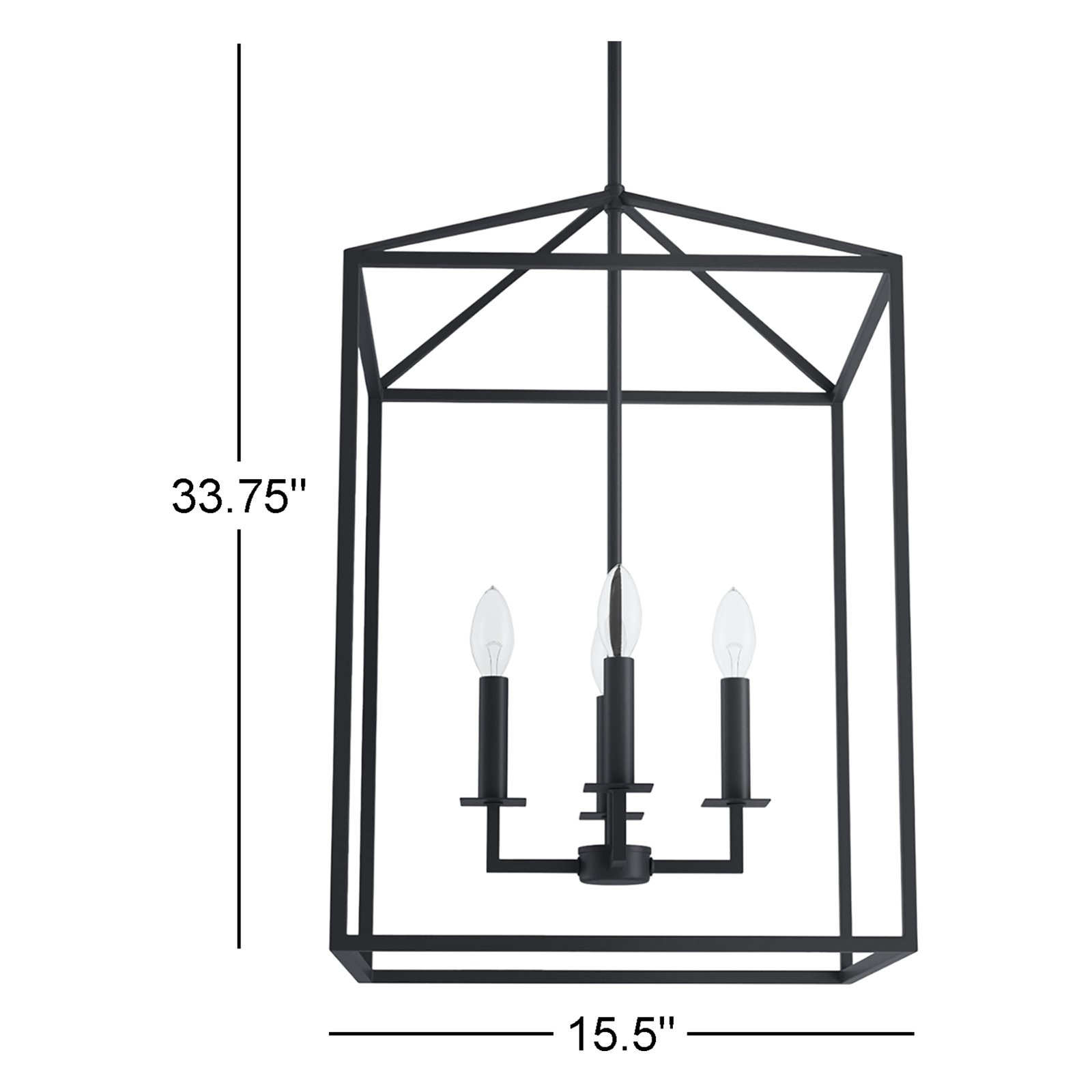 Marie Farmhouse Metal Lantern Pendant Light