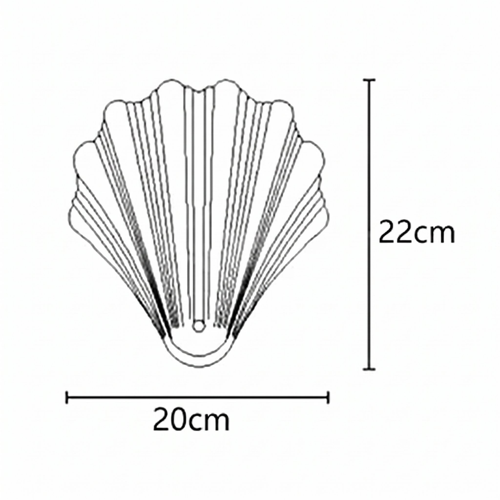 Neha Retro Shell-Shaped Glass Wall Light