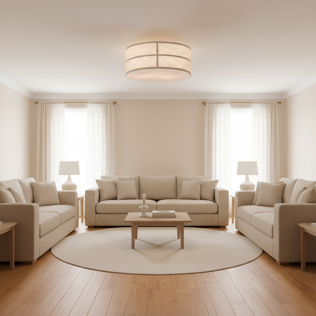 Sophie Japanese Linen Lantern Ceiling Light