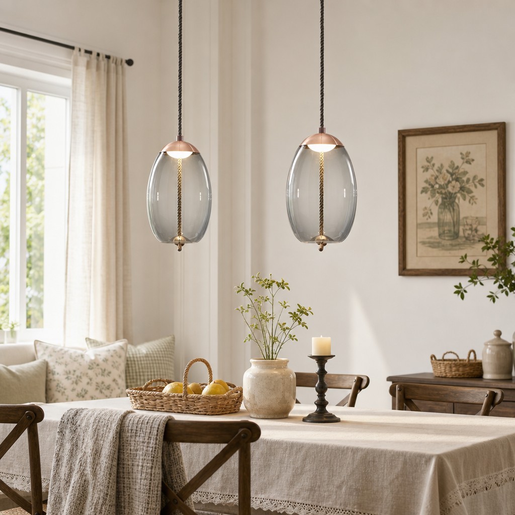 Lewis Modern LED Geometric Glass Pendant Light
