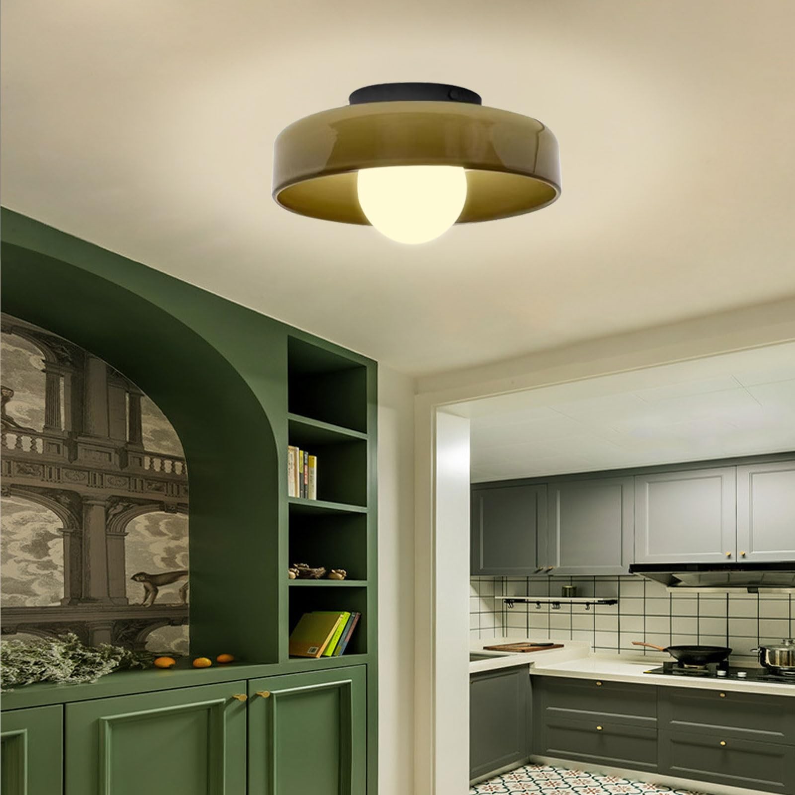 Zayn Colorful Glass Round LED Ceiling Light