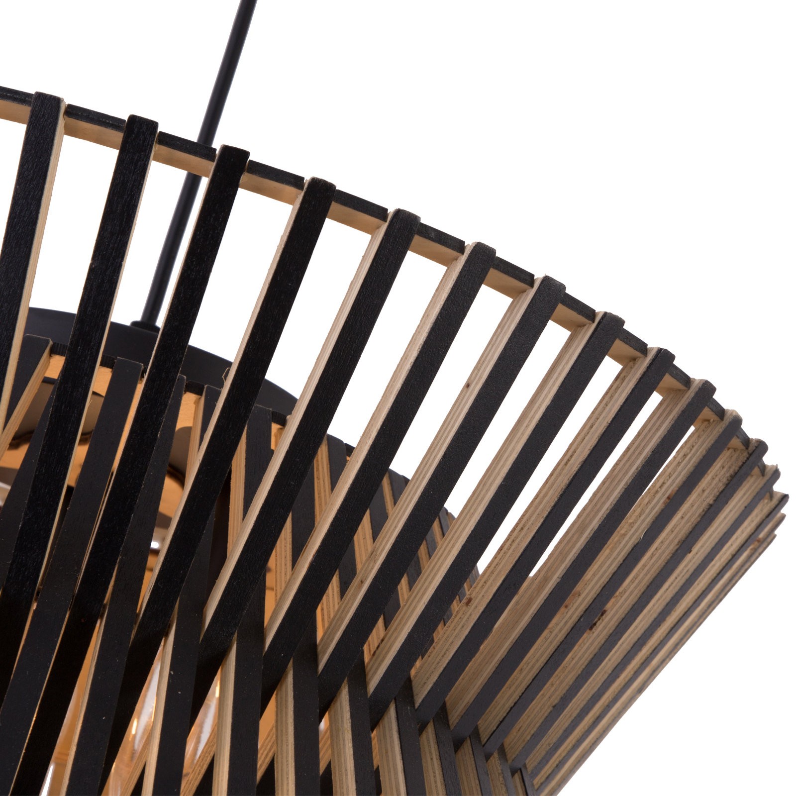 Freja Boho Wood Drum Chandelier