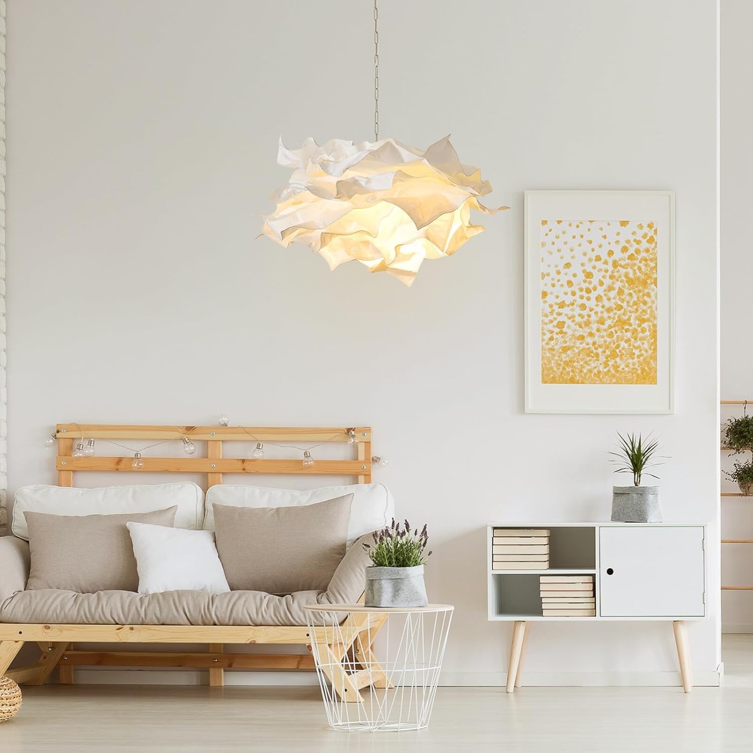 Carrow White Cloud Paper Pendant Lamp