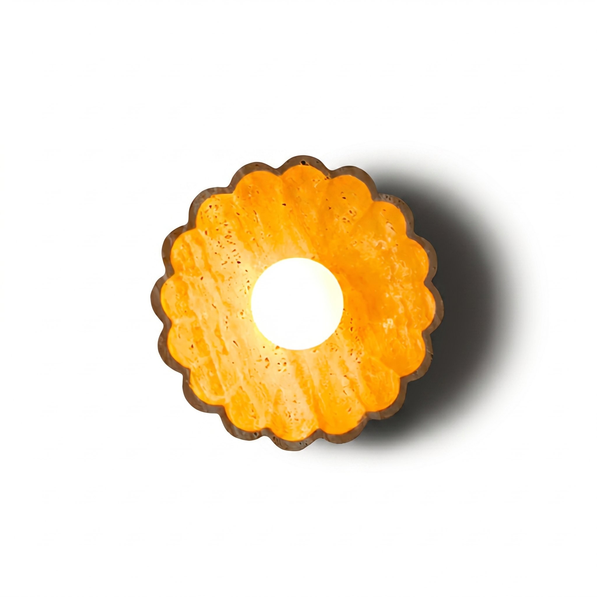 Ailish Modern Travertine Flower-Shaped Wall Lamp