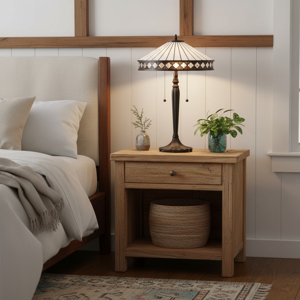 Zephira Tiffany White Glass Table Lamp