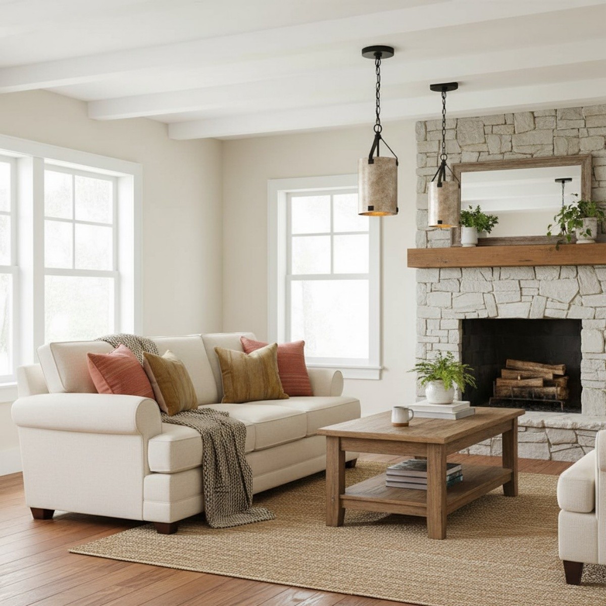 Grange Industrial Rustic Bronze Cylinder Pendant Light