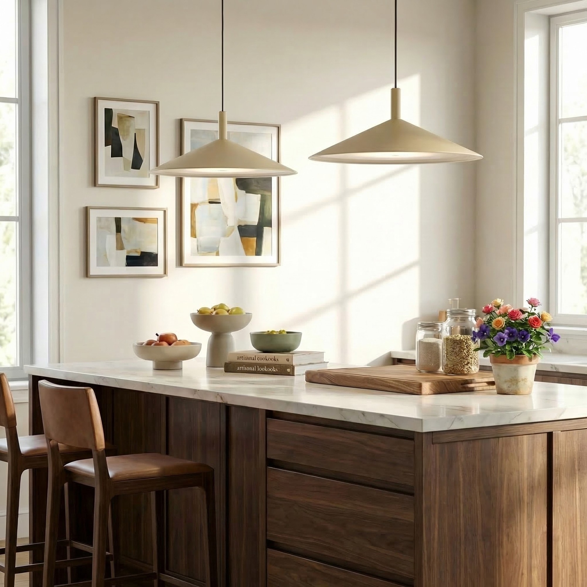 Tegan Scandinavian Cone Shaped Metal Pendant Light