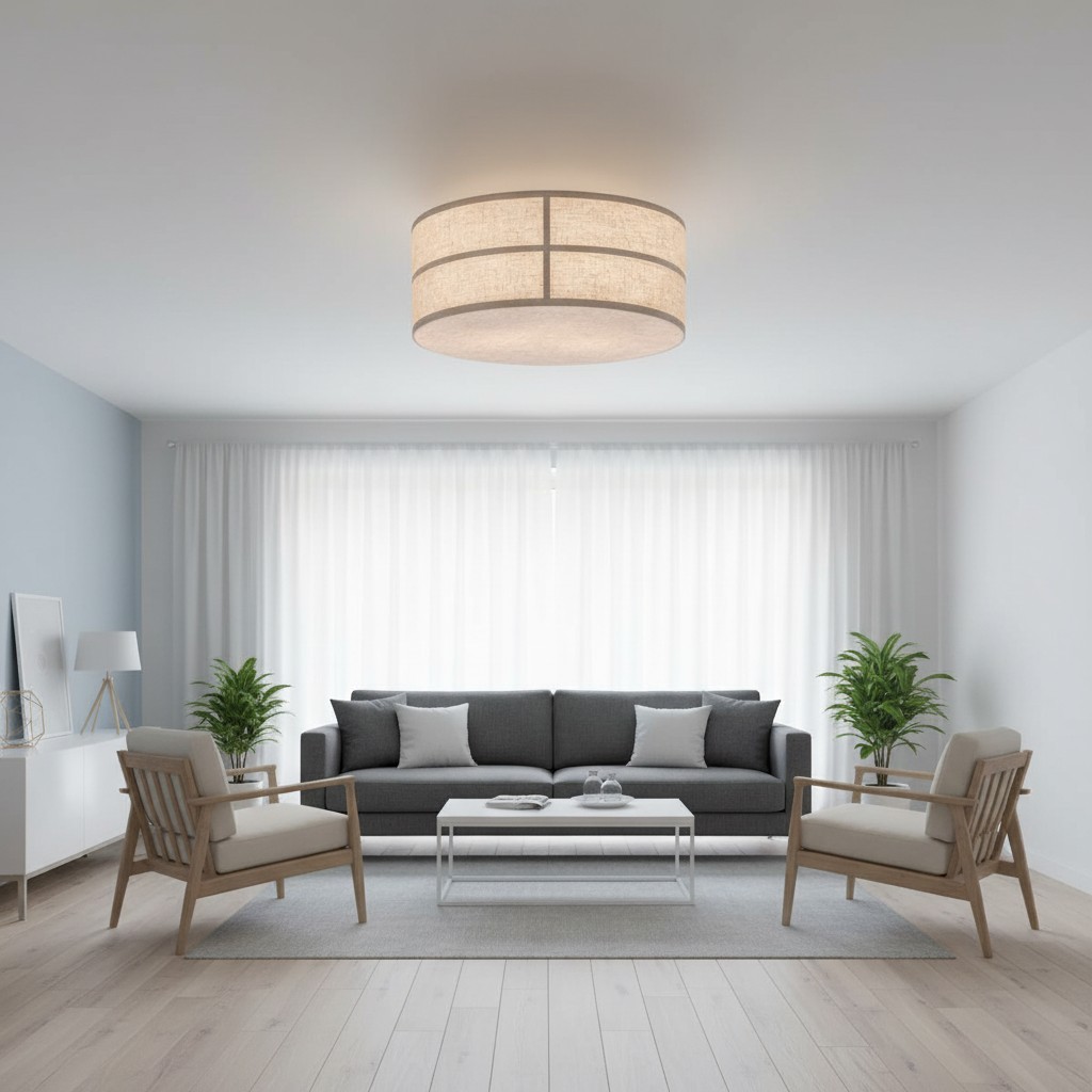 Sophie Japanese Linen Lantern Ceiling Light