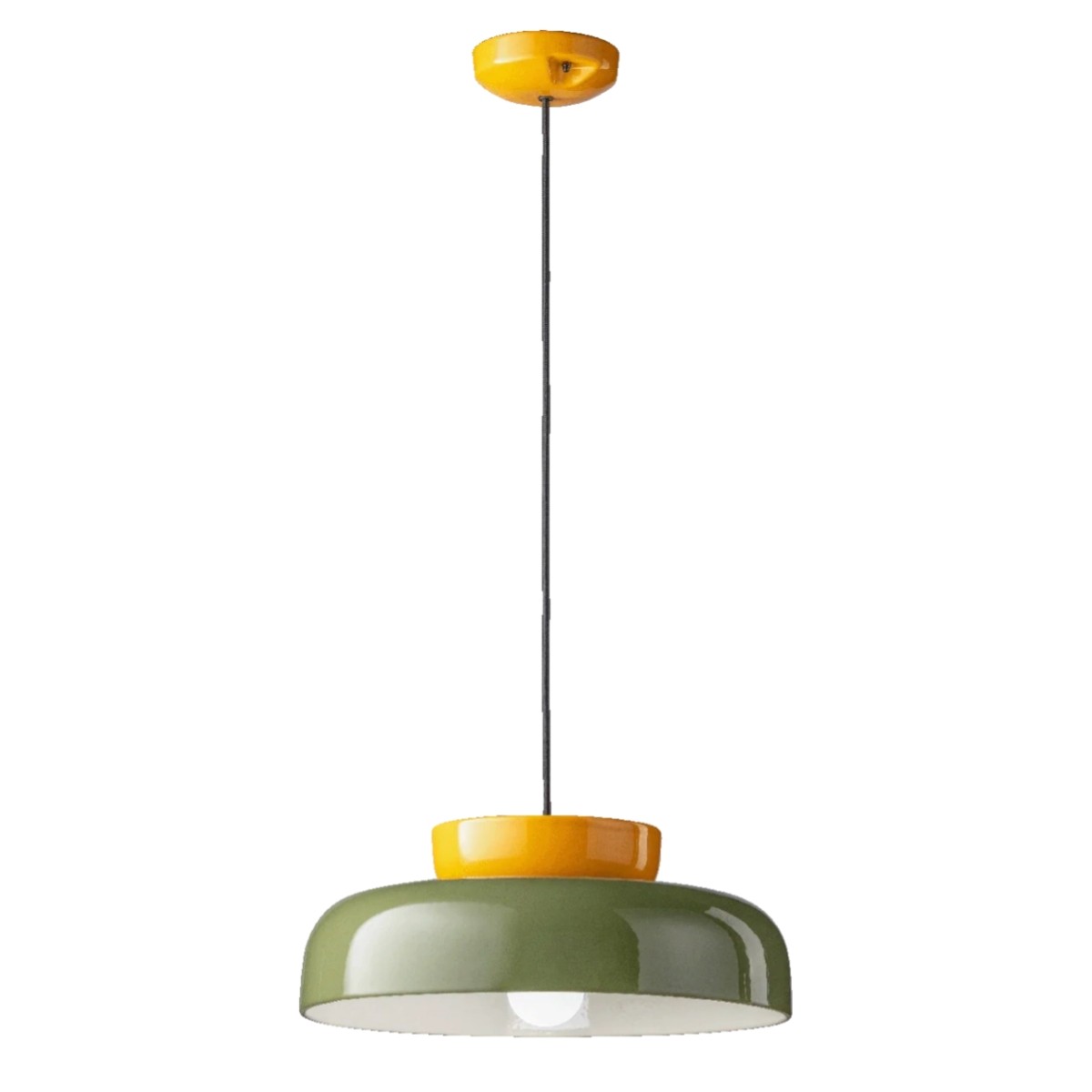 Smith Modern Nordic Bauhaus Macarons Bowl Shade Ceramic Pendant Light