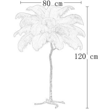 Aita Ostrich Feather Floor Lamp