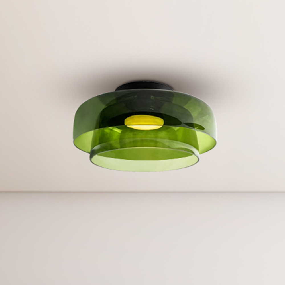 Hailie Creative Glass Ceiling Light Multi-Layer Pendant Lampshade