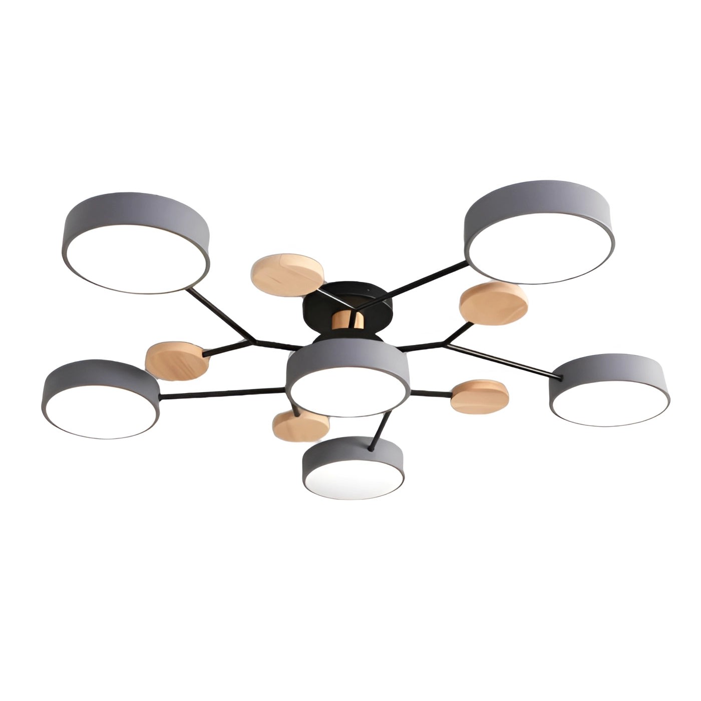 Phelith Scandinavian Round Molecule Branch Led Ceiling Light