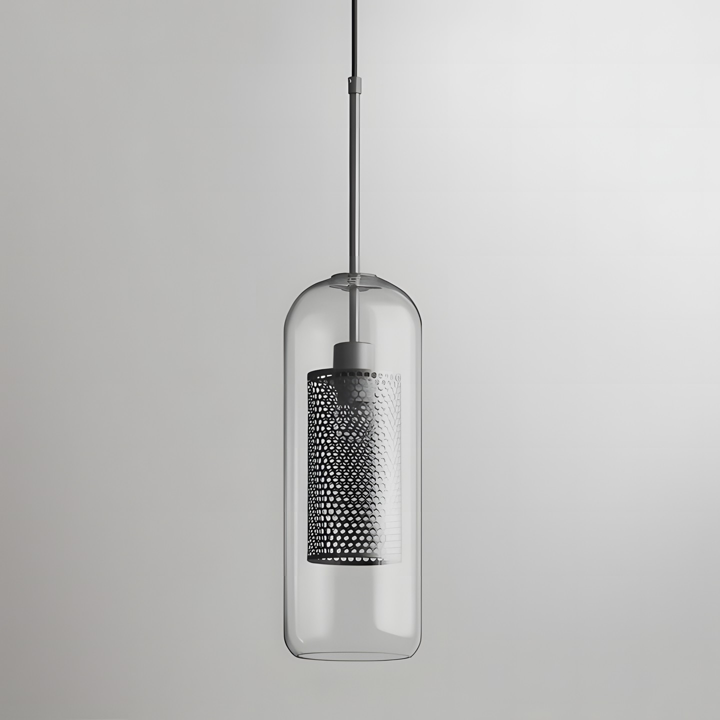 Linc Contemporary Globe Clear Glass Metal Pendant Light