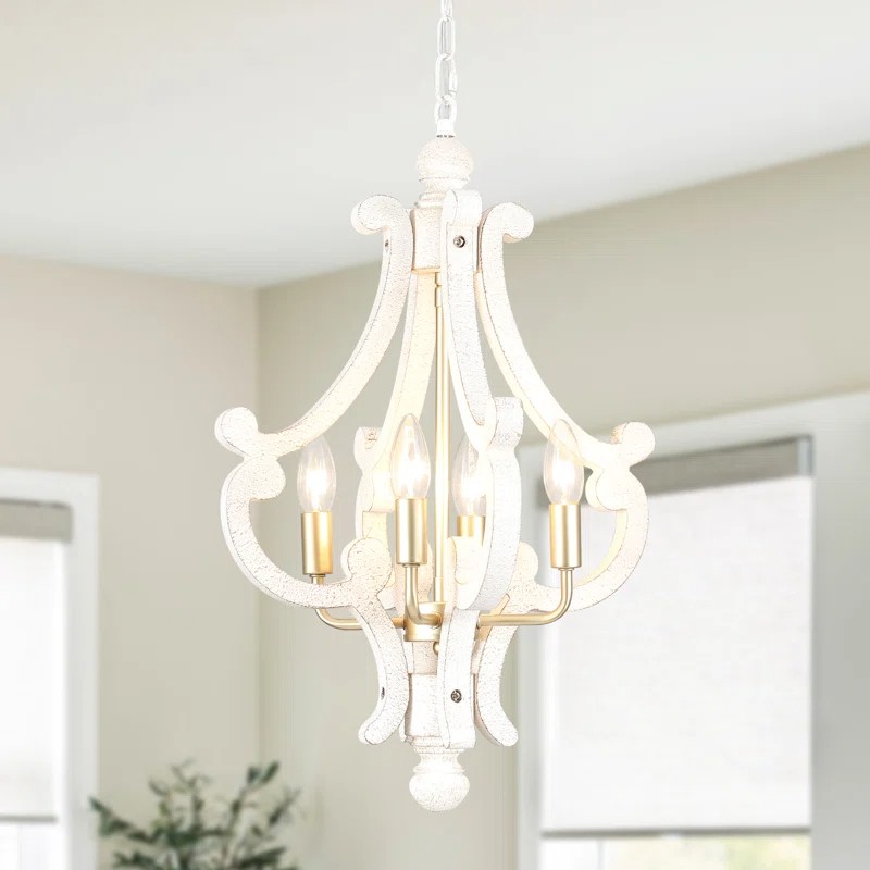 Astridina Rustic Antique Wooden French Country Chandelier