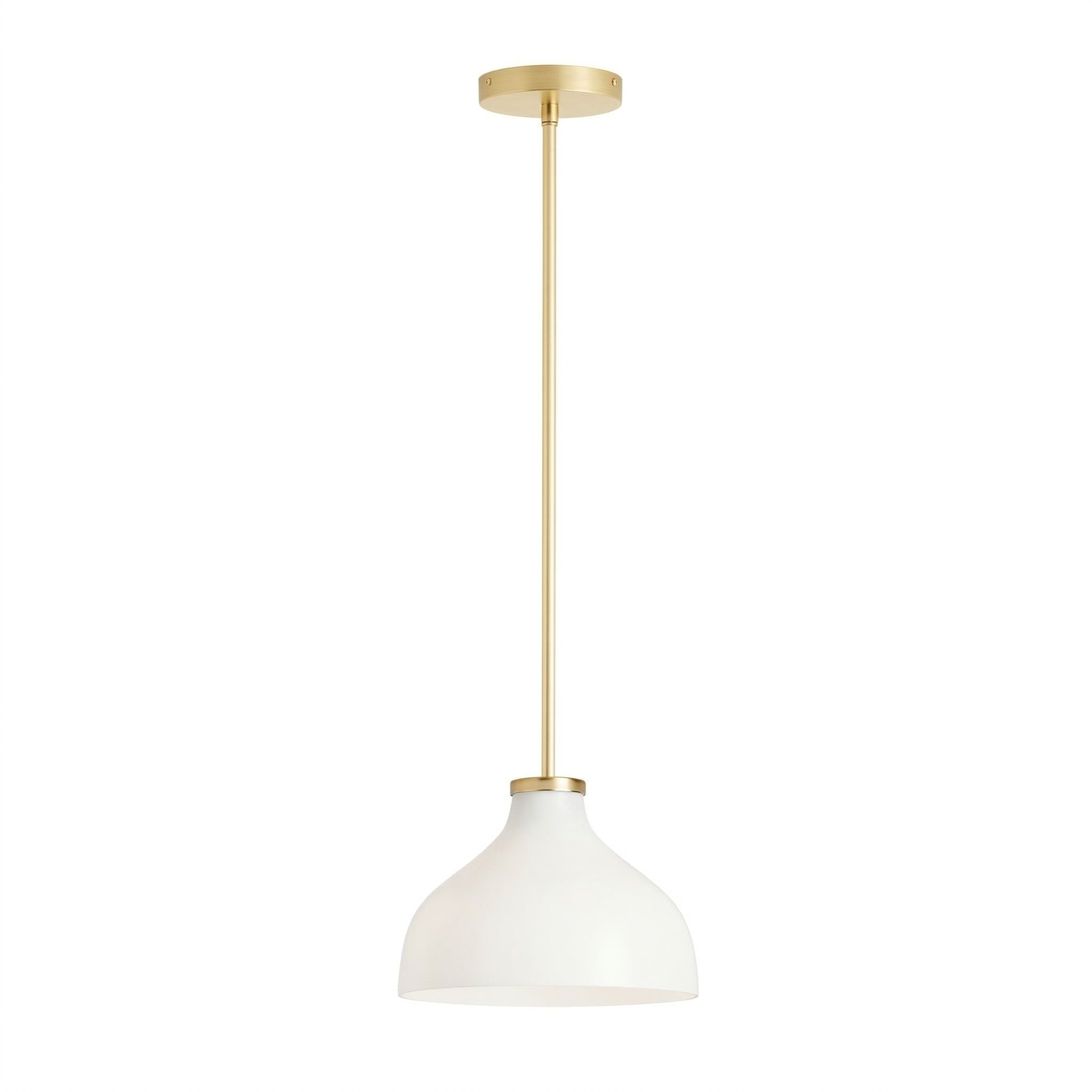 Rylan Rustic Metal Milk Glass Pendant Light