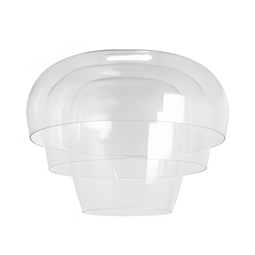 Xena Scandinavian Layered Clear Glass Pendant Light