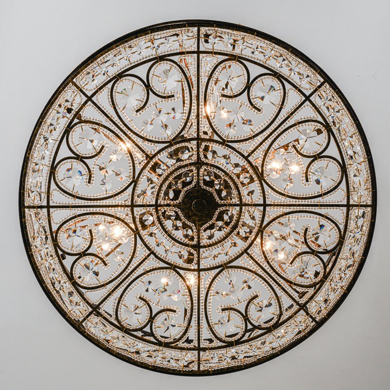 Audenor Retro Crystal Drum Chandelier