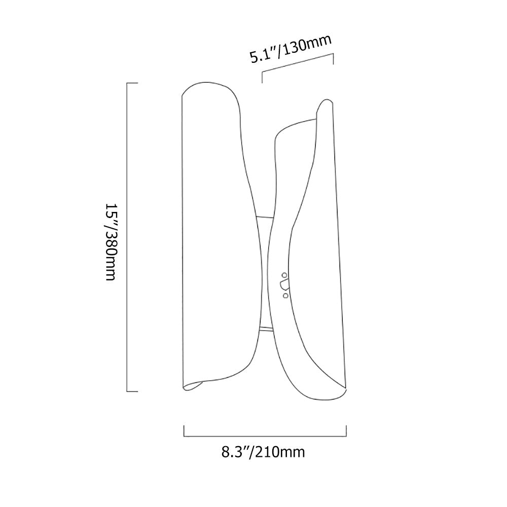 Thoven Modern H-Shaped Metal Wall Sconce